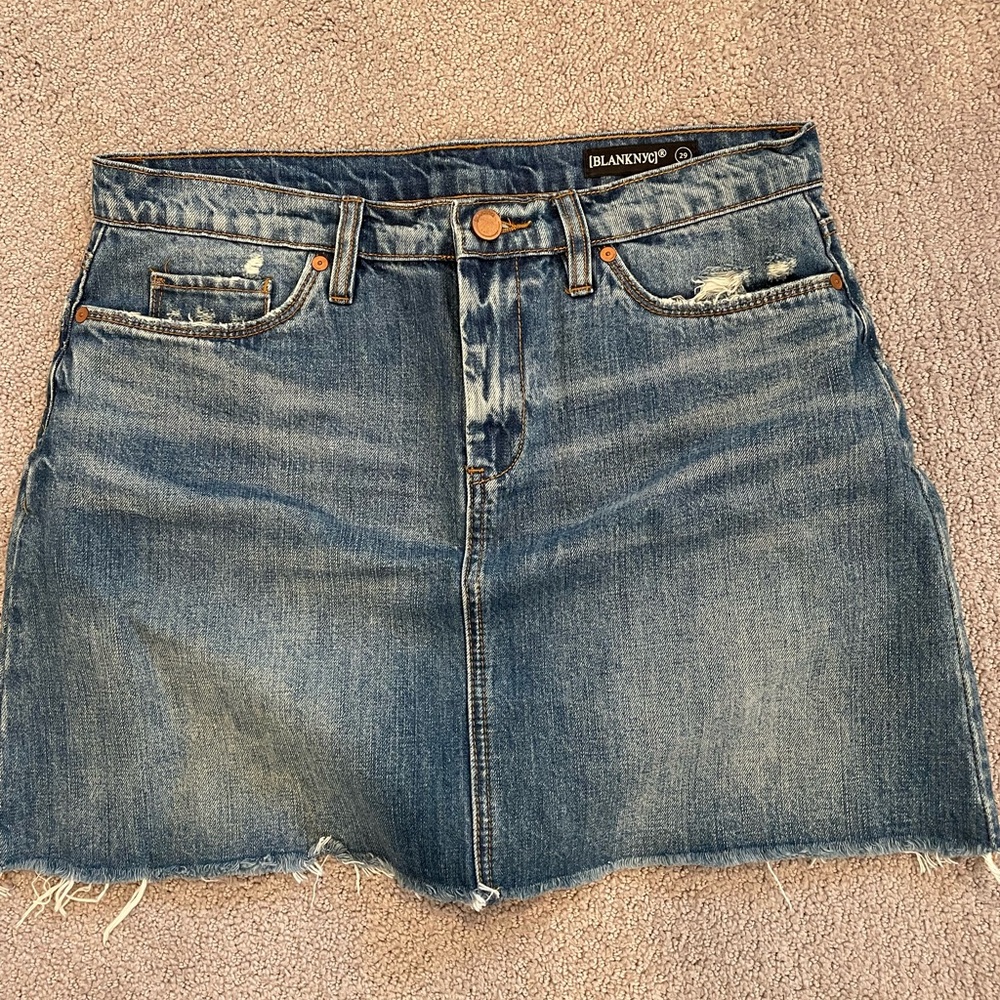 Perfect Jean skirt with raw hem